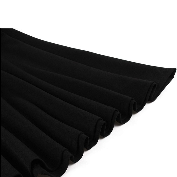 NWOT Elegant Black Dress with Blue Accents 50’s Style size L - Picture 12 of 12